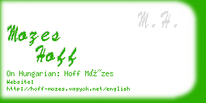 mozes hoff business card